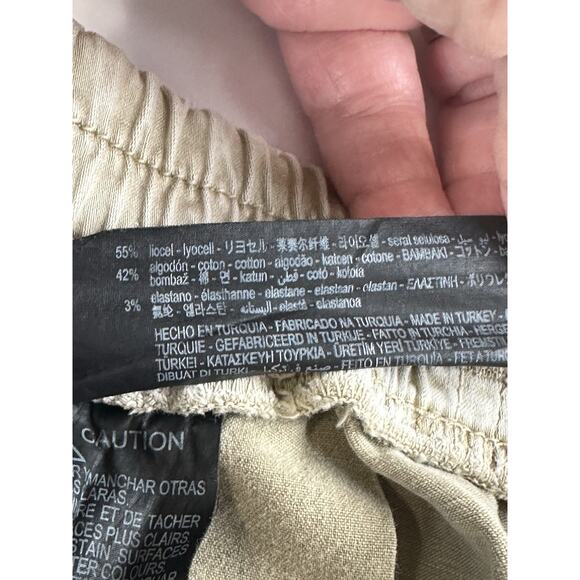 ZARA X-Small Beige Drawstring Joggers Sweatpants Pants Sports Athleisure - Picture 13 of 13